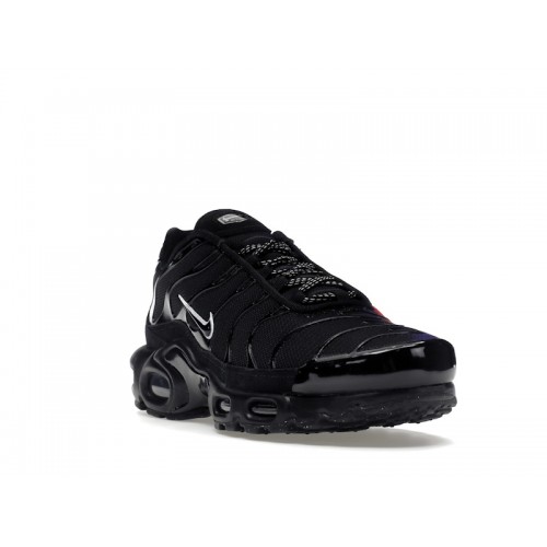 Кроссы Nike Air Max Plus Black Blue Red - мужская сетка размеров