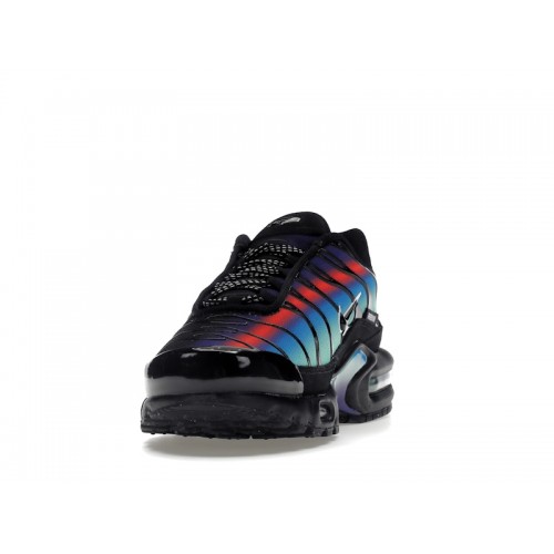 Кроссы Nike Air Max Plus Black Blue Red - мужская сетка размеров