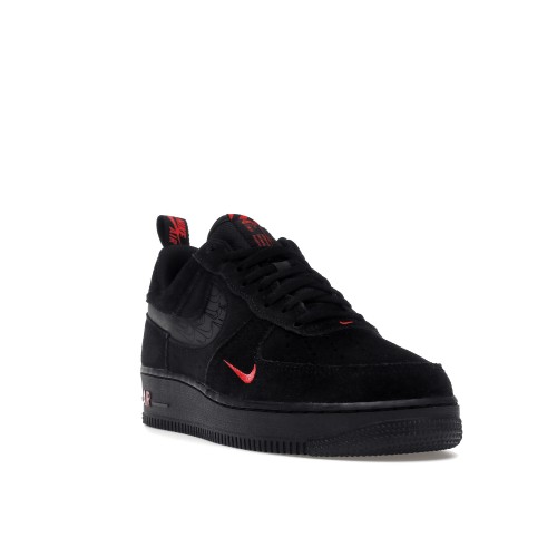 Кроссы Nike Air Force 1 Low Multi-Swoosh Black Crimson - мужская сетка размеров