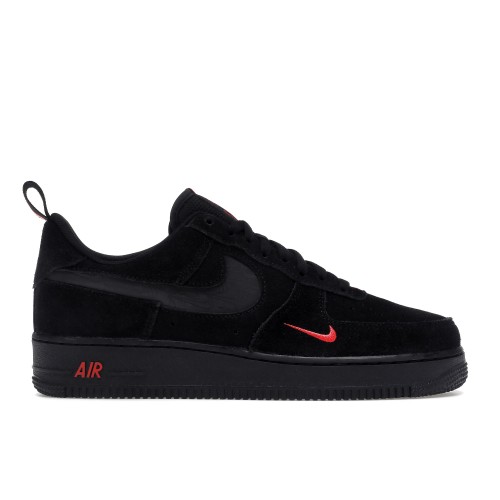 Кроссы Nike Air Force 1 Low Multi-Swoosh Black Crimson - мужская сетка размеров