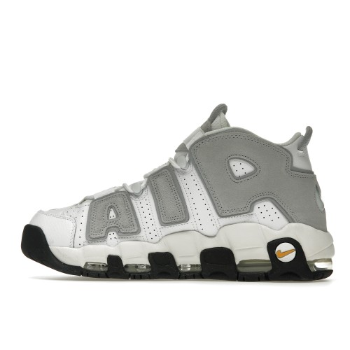 Кроссы Nike Air More Uptempo Wolf Grey Solar Flare - мужская сетка размеров