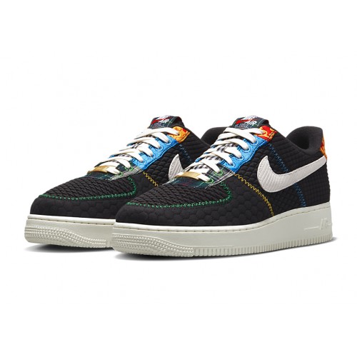 Кроссы Nike Air Force 1 Low 07 LV8 Multi Material - мужская сетка размеров