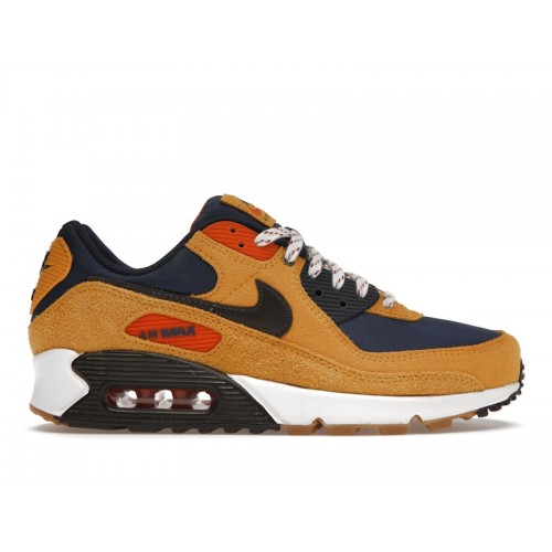 Кроссы Nike Air Max 90 Bucktan Team Navy - мужская сетка размеров