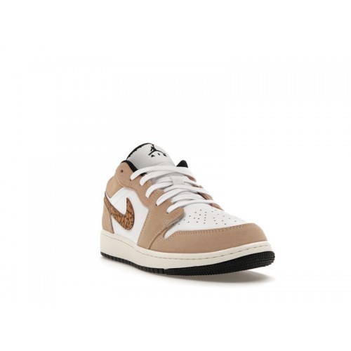 Кроссы Jordan 1 Low SE Brown Elephant (GS) - подростковая сетка размеров