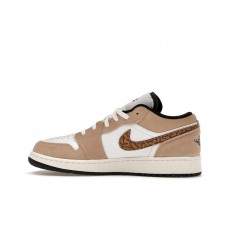 Подростковые Jordan 1 Low SE Brown Elephant (GS)