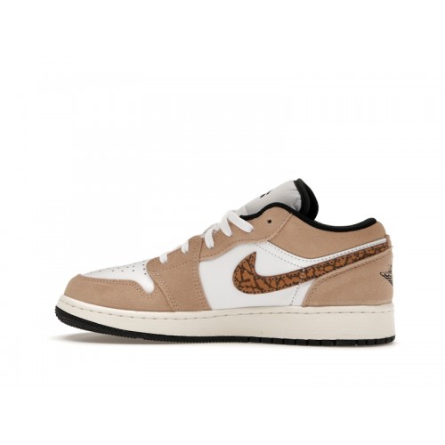 Кроссы Jordan 1 Low SE Brown Elephant (GS) - подростковая сетка размеров