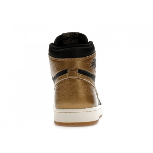 Кроссы Jordan 1 Retro High OG Black Metallic Gold - мужская сетка размеров