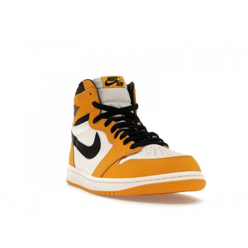 Кроссы Jordan 1 Retro High OG Yellow Ochre - мужская сетка размеров