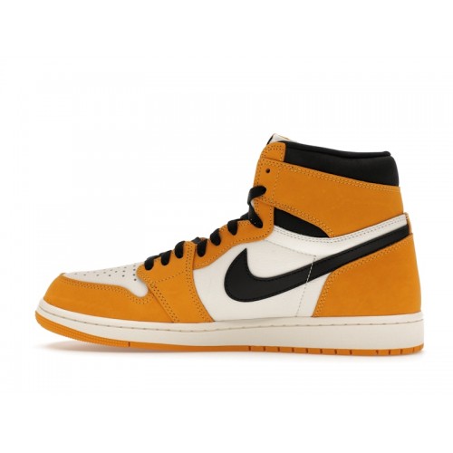 Кроссы Jordan 1 Retro High OG Yellow Ochre - мужская сетка размеров