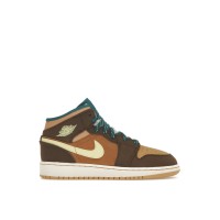 Подростковые кроссовки Jordan 1 Mid Cacao Wow (GS)