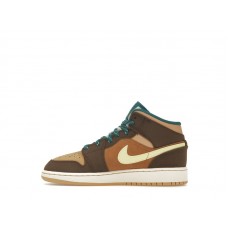Подростковые Jordan 1 Mid Cacao Wow (GS)