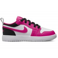 Детские Jordan 1 Low ALT White Black Fierce Pink (PS)