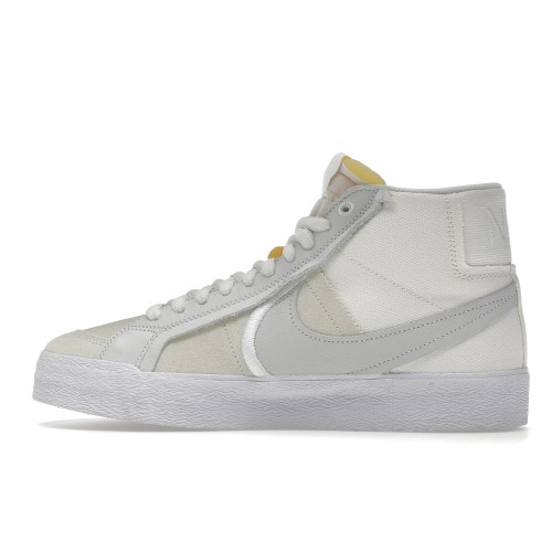 Кроссы Nike SB Blazer Mid Warning Label Summit White - мужская сетка размеров