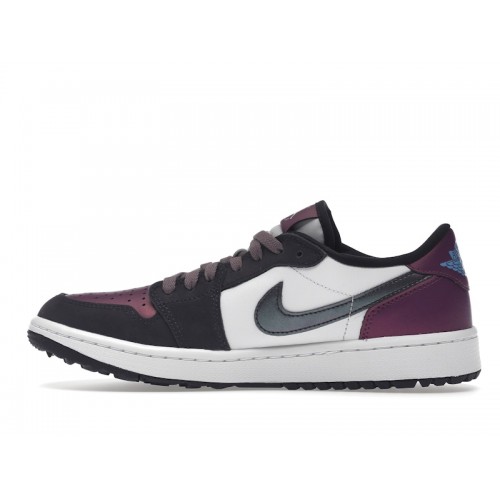 Кроссы Jordan 1 Retro Low Golf NRG Purple Smoke - мужская сетка размеров