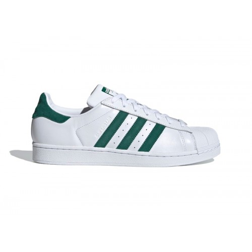 adidas Superstar White Collegiate Green - мужская сетка размеров