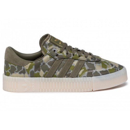 Кроссы adidas Sambarose Olive Camo (W) - женская сетка размеров