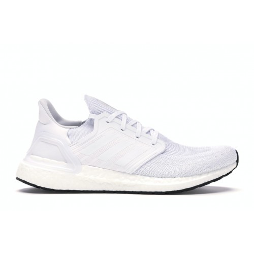 Кроссы adidas Ultraboost 20 Triple White - мужская сетка размеров