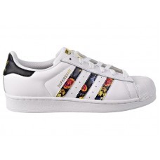 Женские adidas Superstar White Black Foral Stripes (W)