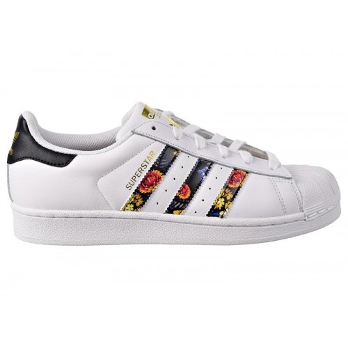 adidas Superstar White Black Foral Stripes (W) - женская сетка размеров