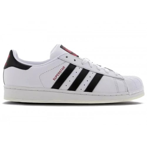 adidas Superstar White Red Black - мужская сетка размеров