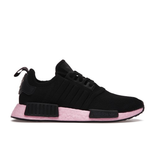 Кроссы adidas NMD_R1 Core Black True Pink (W) - женская сетка размеров