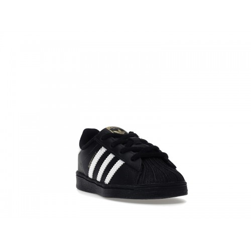 adidas Superstar Core Black Cloud White Gold (TD) - детская сетка размеров
