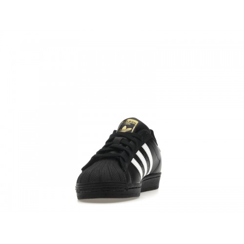 adidas Superstar Core Black Cloud White Gold (GS) - подростковая сетка размеров