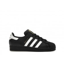 Подростковые adidas Superstar Core Black Cloud White Gold (GS)