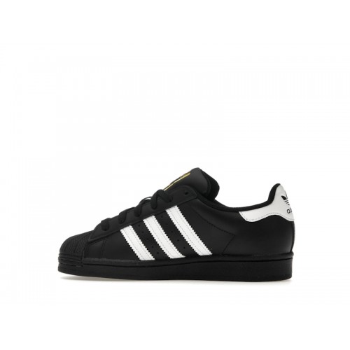 adidas Superstar Core Black Cloud White Gold (GS) - подростковая сетка размеров