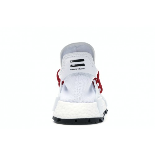 Кроссы adidas NMD HU Pharrell Human Made White Red - мужская сетка размеров