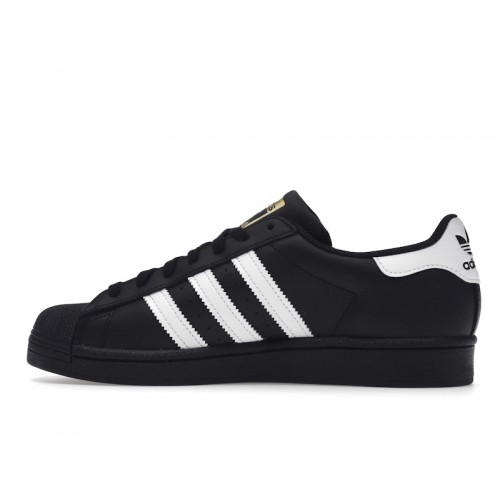 Кроссы adidas Superstar Core Black Cloud White Gold - мужская сетка размеров