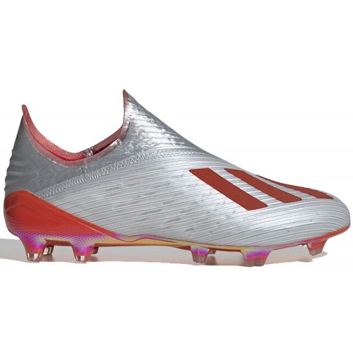 Мужские футбольные бутсы adidas X 19+ Firm Ground Cleat Silver Metallic Hi Res Red