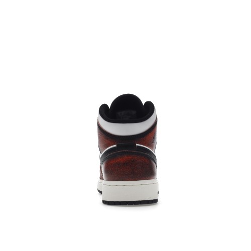 Кроссы Jordan 1 Mid Wear-Away Chicago (GS) - подростковая сетка размеров