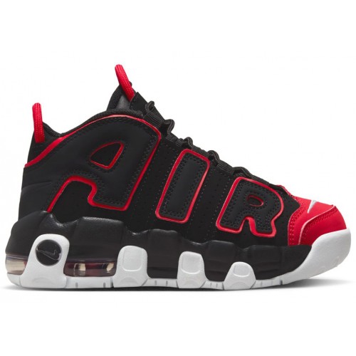 Кроссы Nike Air More Uptempo 96 Red Toe (PS) - детская сетка размеров