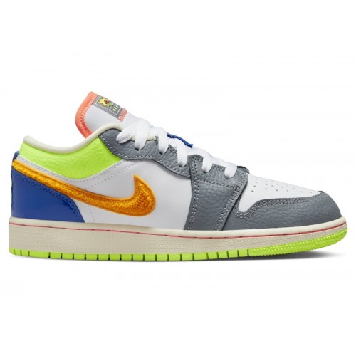 Air Jordan 1 Low GS Hoops - подростковая сетка размеров