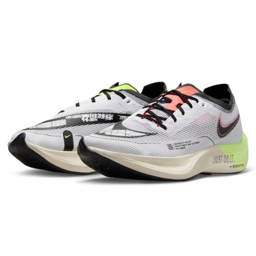 Кроссы Nike ZoomX Vaporfly Next% 2 Coconut Milk Ghost Green Bright Crimson (W) - женская сетка размеров