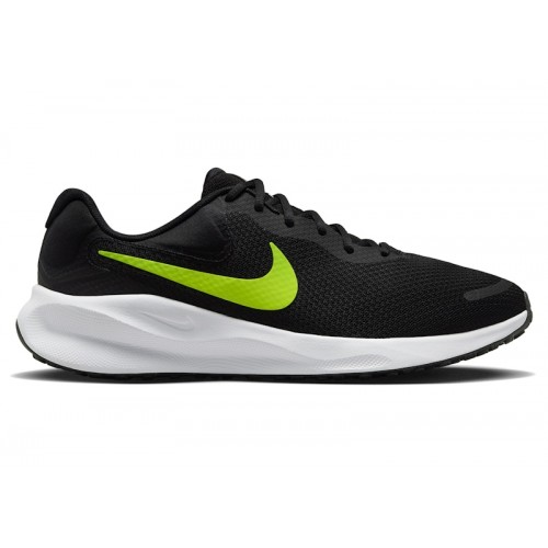 Кроссы Nike Revolution 7 Black White Volt - мужская сетка размеров