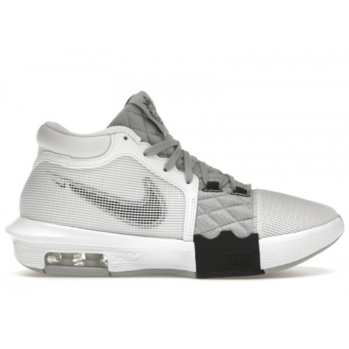 Nike LeBron Witness 8 EP White Light Smoke Grey - мужская сетка размеров