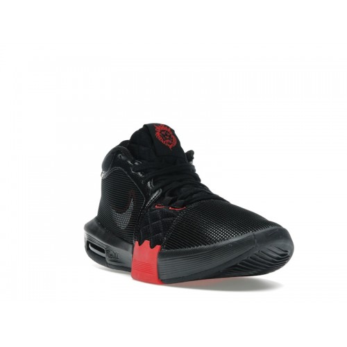 Nike LeBron Witness 8 Black University Red White - мужская сетка размеров