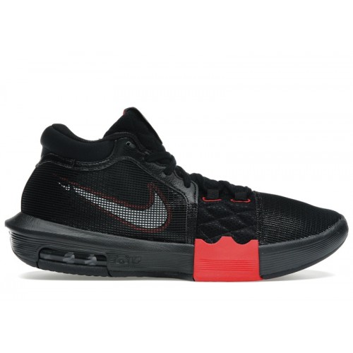 Nike LeBron Witness 8 Black University Red White - мужская сетка размеров