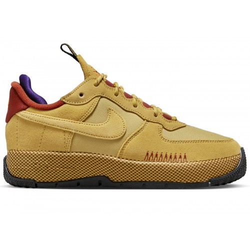 Кроссы Nike Air Force 1 Wild Low Wheat Gold (W) - женская сетка размеров