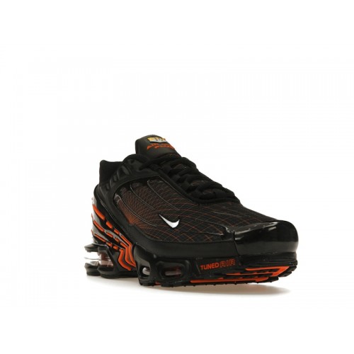 Кроссы Nike Air Max Plus 3 Black Orange Spirograph - мужская сетка размеров