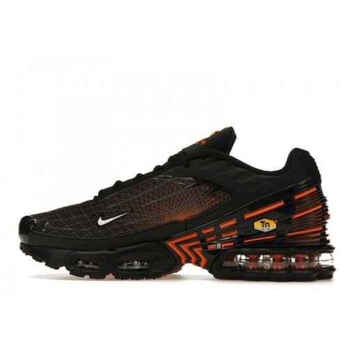 Кроссы Nike Air Max Plus 3 Black Orange Spirograph - мужская сетка размеров