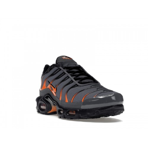 Кроссы Nike Air Max Plus Grey Orange (2022) - мужская сетка размеров