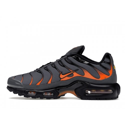 Кроссы Nike Air Max Plus Grey Orange (2022) - мужская сетка размеров