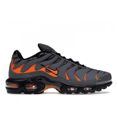 Кроссы Nike Air Max Plus Grey Orange (2022) - мужская сетка размеров