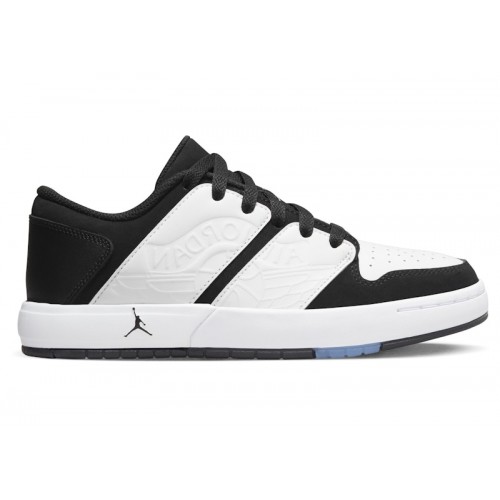 Air Jordan NU Retro 1 Low GS White Black - подростковая сетка размеров