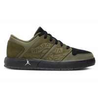 Подростковые Jordan Nu Retro 1 Low Medium Olive Light Bone Anthracite Black (GS)