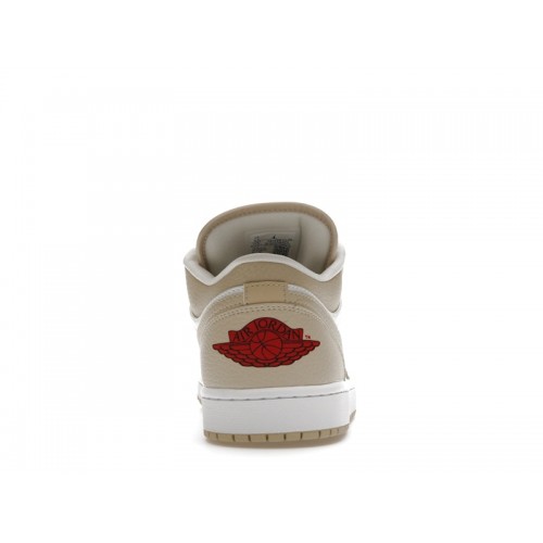 Кроссы Jordan 1 Low SE Sail Rattan University Red - мужская сетка размеров