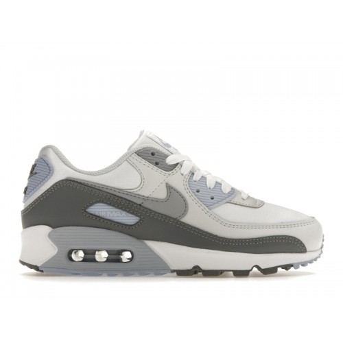 Кроссы Nike Air Max 90 White Wolf Gray Photon Dust (W) - женская сетка размеров